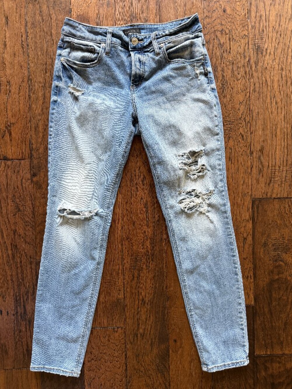 Silver Jeans Co. Boyfriend Distressed Light Wash Jeans W29 L29